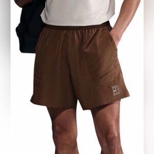 Nike Court Advantaged Dri Fit 6 Inch Tennis Shorts Brown FZ6913-259 Sz Large NWT